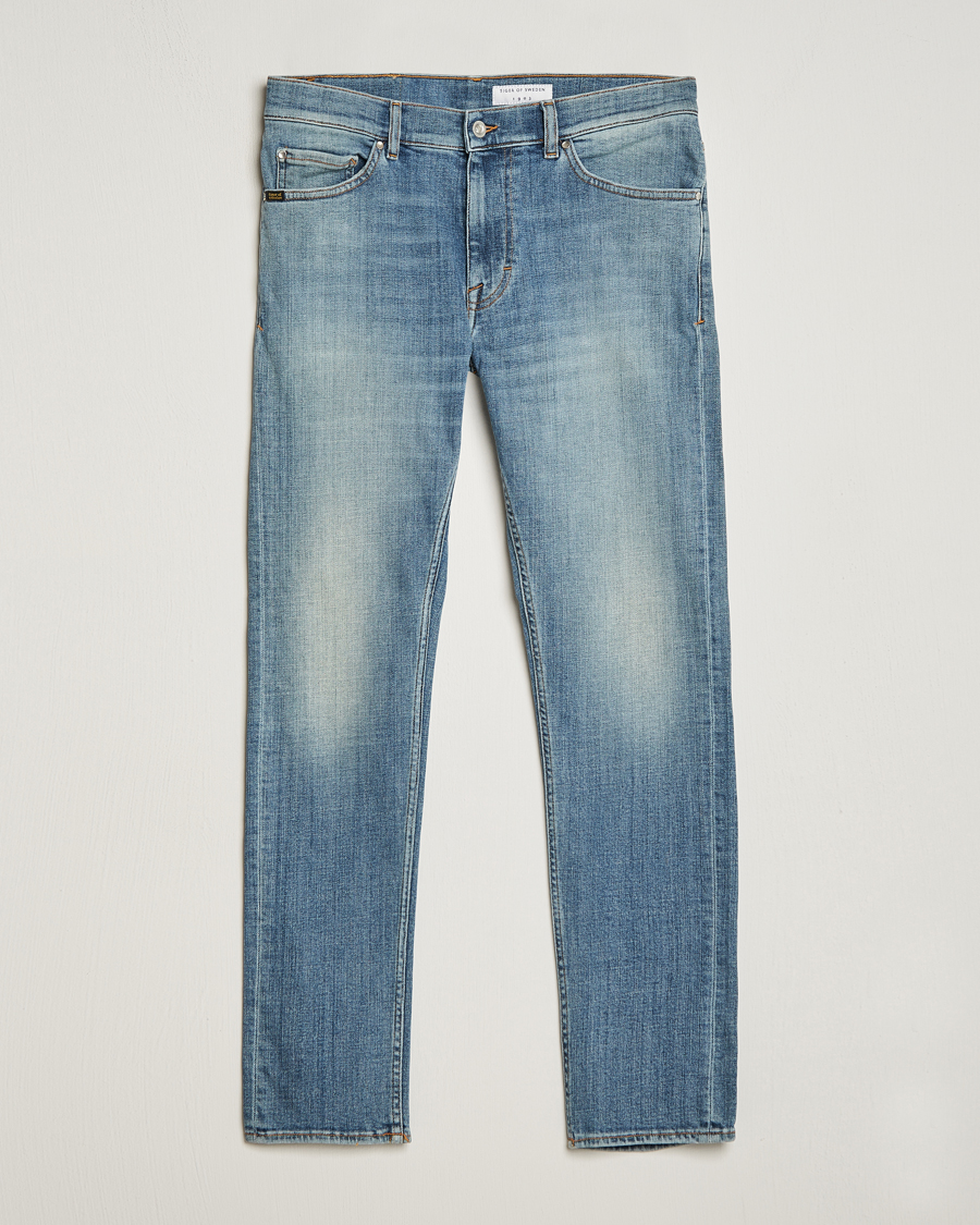 Heren | Jeans | Tiger of Sweden | Evolve Stretch Cotton Jeans Medium Blue