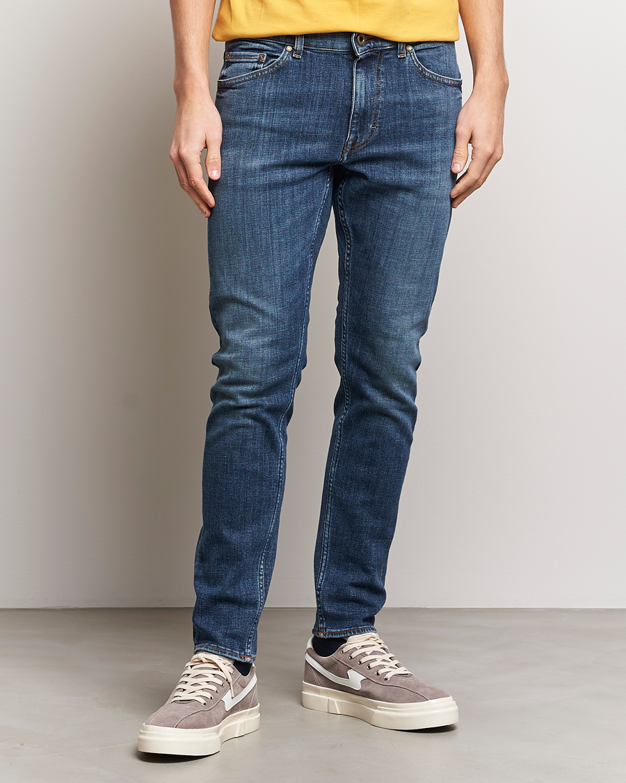 Heren | Sale Kleding | Tiger of Sweden | Evolve Stretch Cotton Jeans Midnight Blue