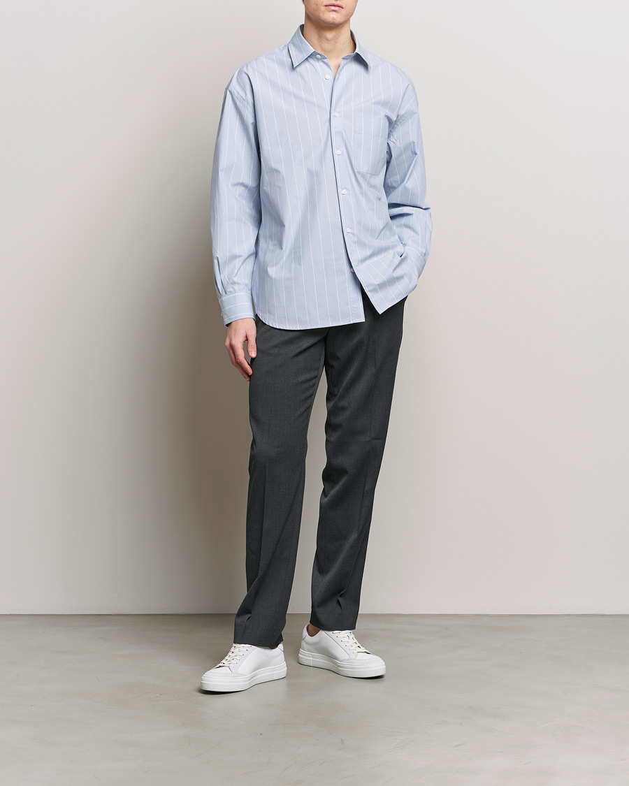 Heren | Broeken | Filippa K | Relaxed Terry Wool Trousers Dark Grey Melange