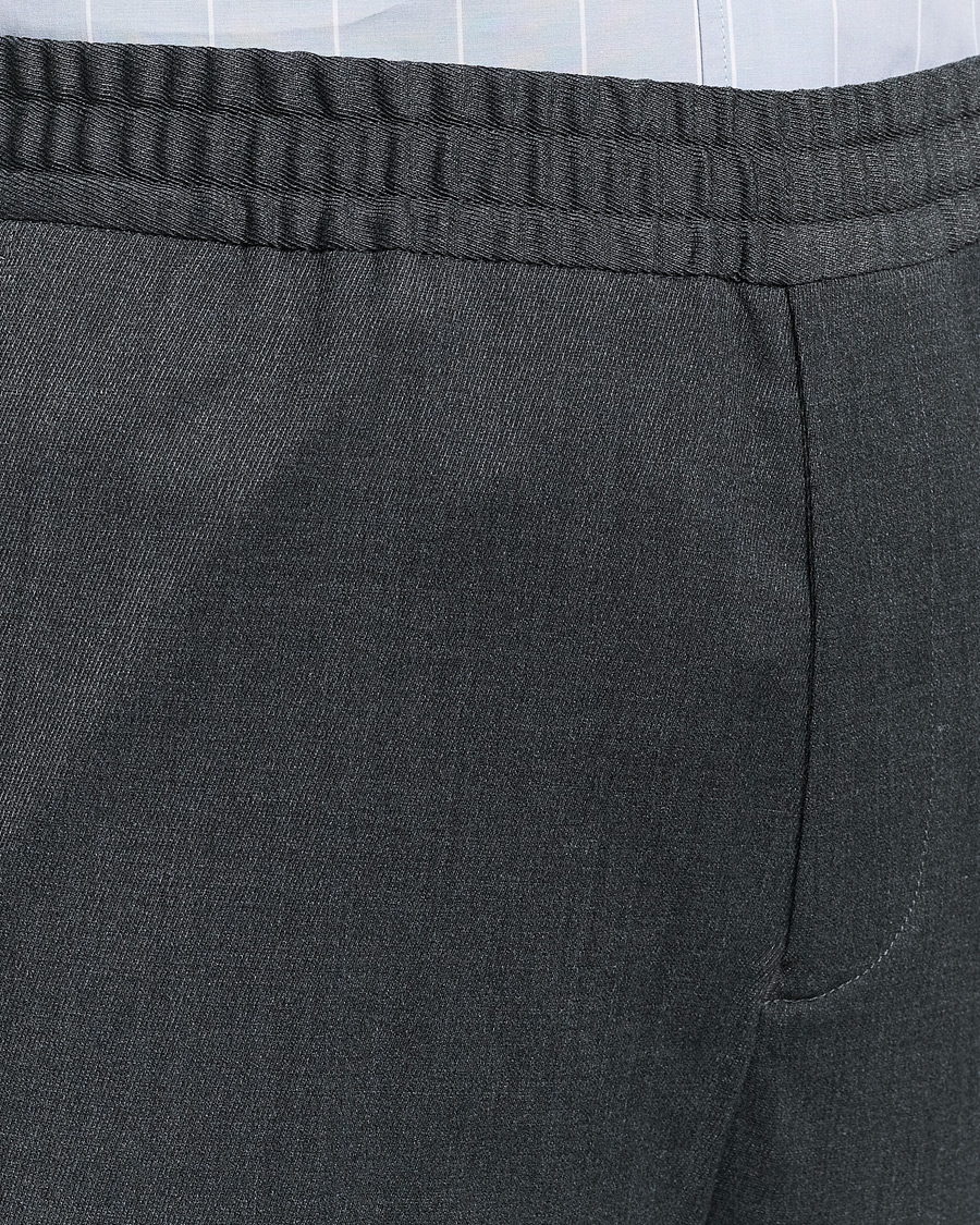 Heren | Broeken | Filippa K | Relaxed Terry Wool Trousers Dark Grey Melange