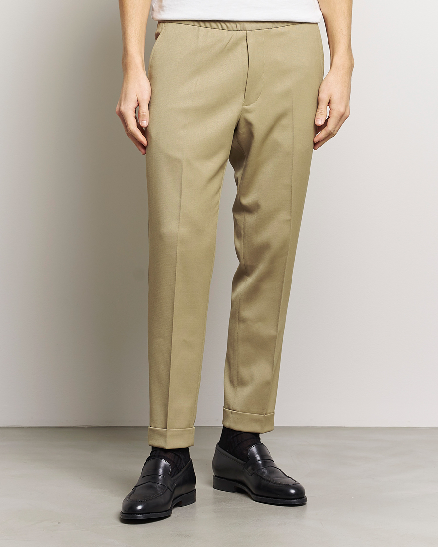 Heren | Broeken | Filippa K | Terry Cropped Trousers Sage Melange