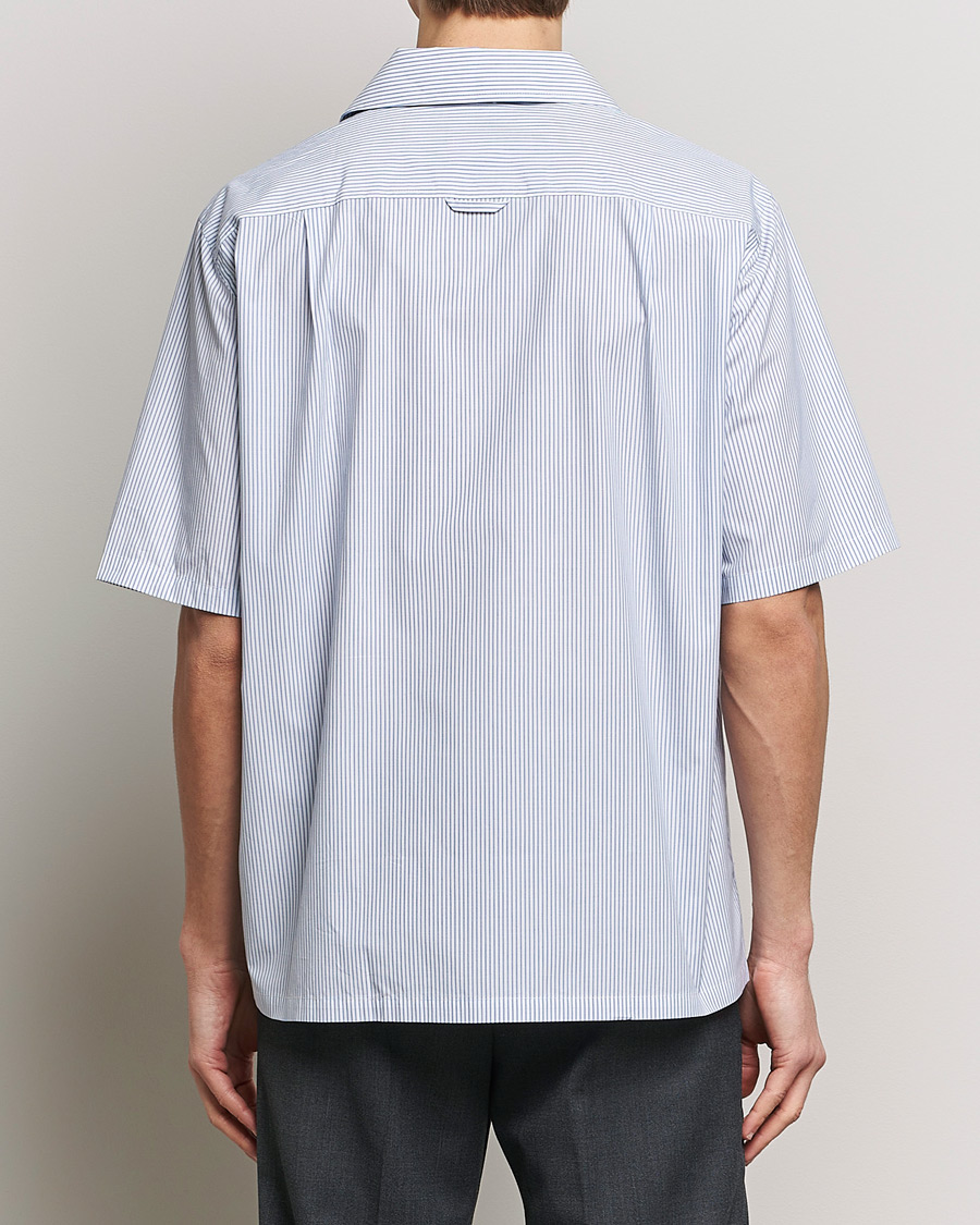 Heren | Overhemden | Filippa K | Striped Short Sleeve Resort Shirt Blue/White