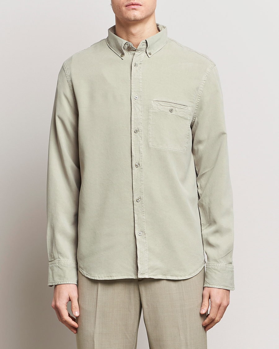 Heren | Casual overhemden | Filippa K | Zachary Lyocell Shirt Light Sage