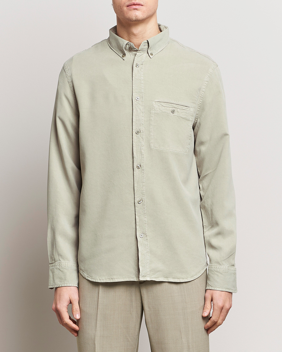 Heren | Overhemden | Filippa K | Zachary Lyocell Shirt Light Sage