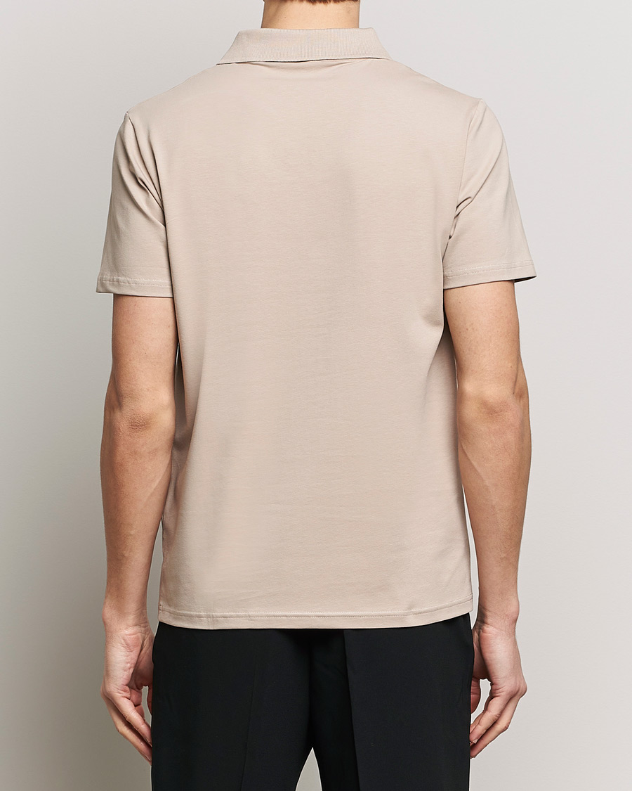 Heren | Polo's | Filippa K | Soft Lycra Polo T-Shirt Light Taupe