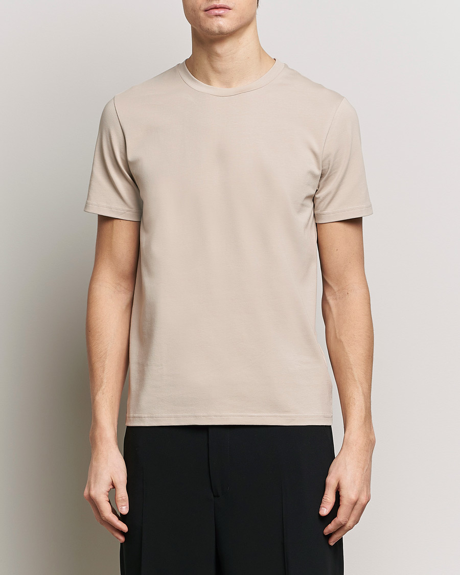 Heren | Business & Beyond | Filippa K | Soft Lycra T-Shirt Light Taupe