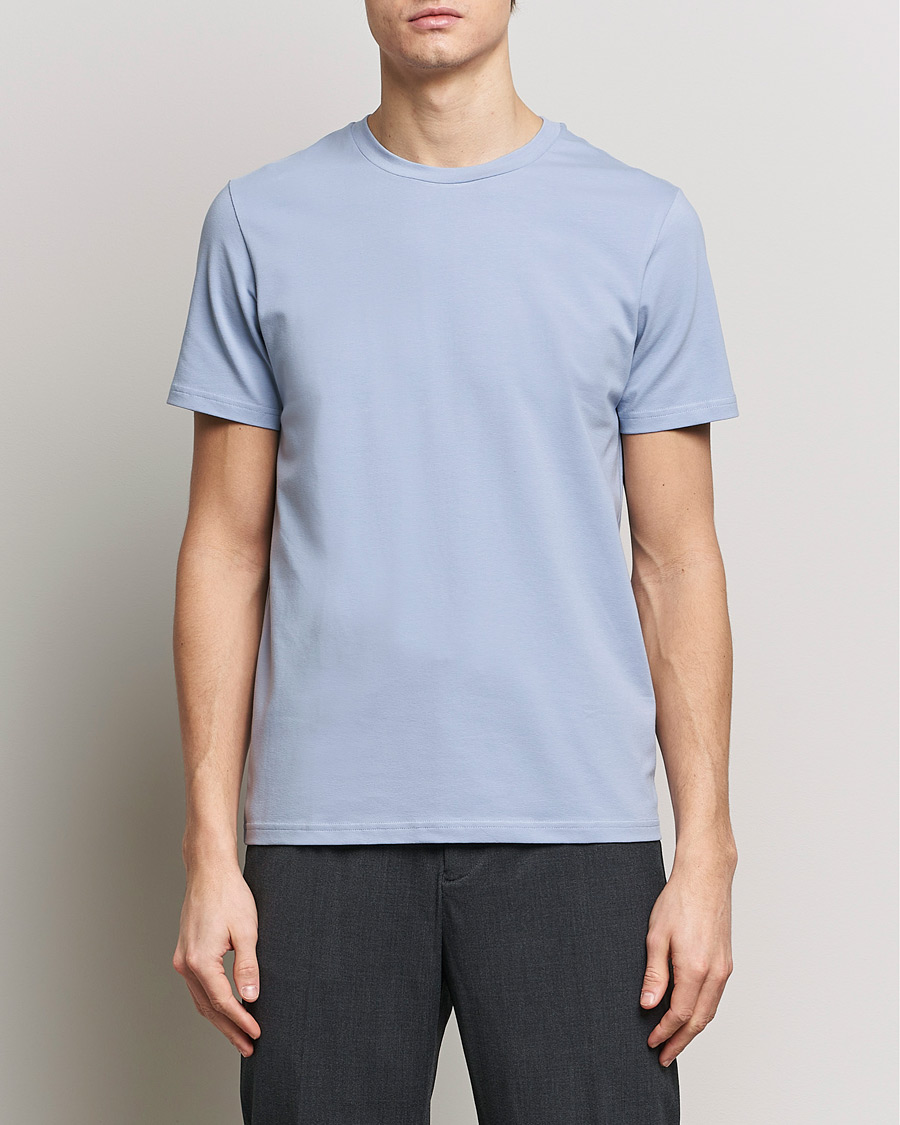 Heren | Filippa K | Filippa K | Soft Lycra T-Shirt Faded Blue