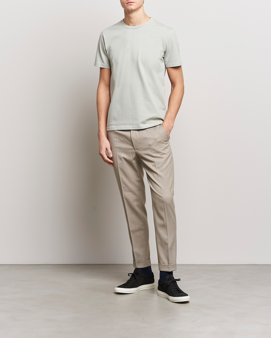 Heren | T-shirts | Filippa K | Soft Lycra T-Shirt Green Grey