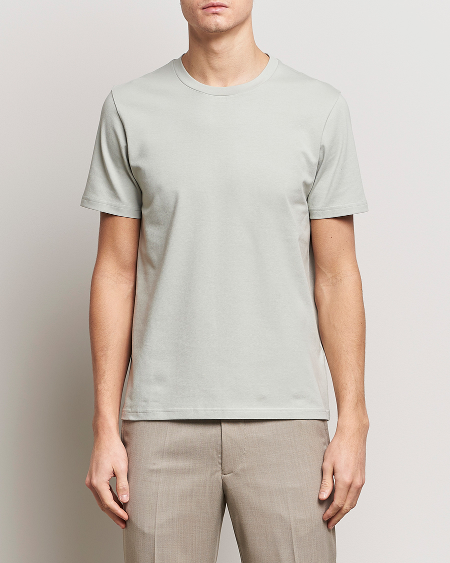 Heren | Filippa K | Filippa K | Soft Lycra T-Shirt Green Grey