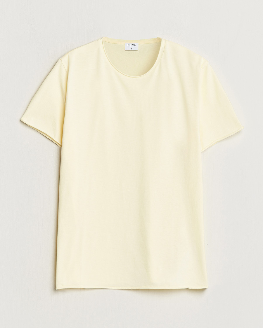 Heren | T-shirts | Filippa K | Roll Neck Crew Neck T-Shirt Soft Yellow