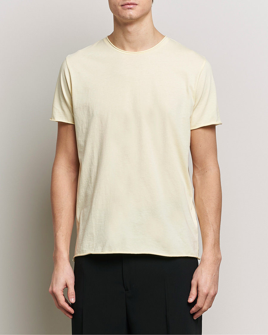 Heren |  | Filippa K | Roll Neck Crew Neck T-Shirt Soft Yellow