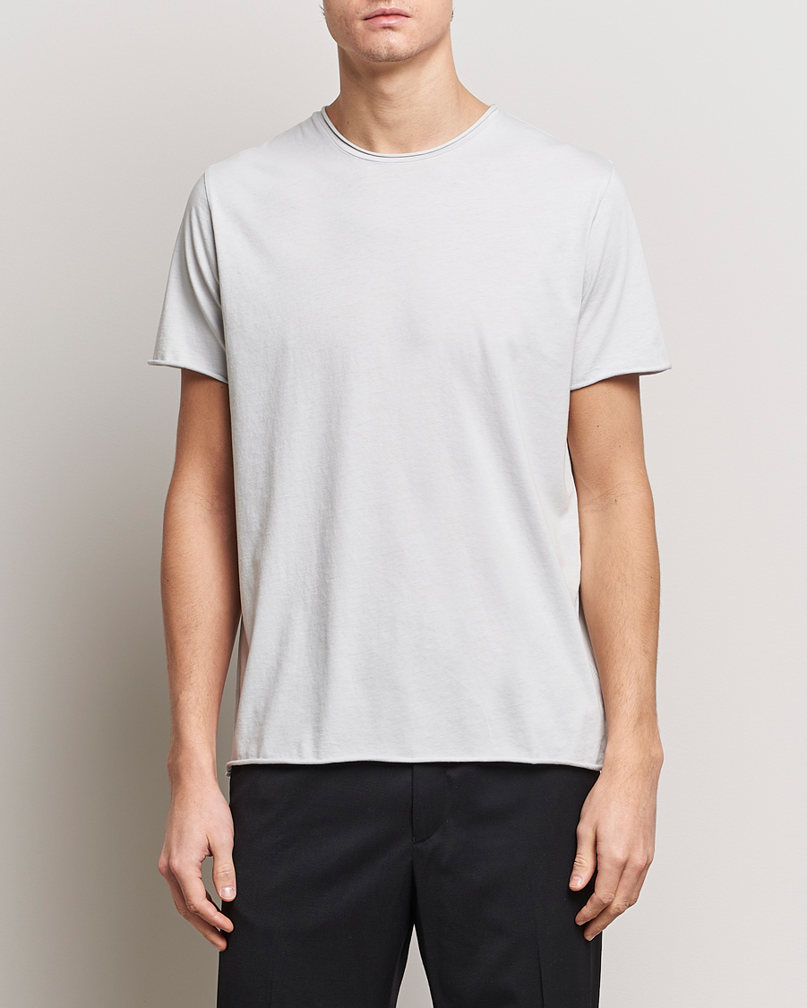 Heren | T-shirts met korte mouwen | Filippa K | Roll Neck Crew Neck T-Shirt Light Grey