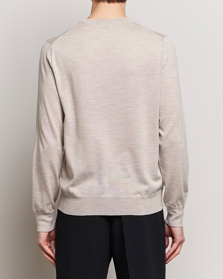 Heren | Truien | Filippa K | Merino Round Neck Sweater Beige Melange