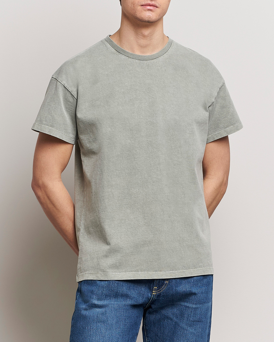 Heren | Kleding | Jeanerica | Marcel Heavy Crew Neck T-Shirt Washed Olive Green