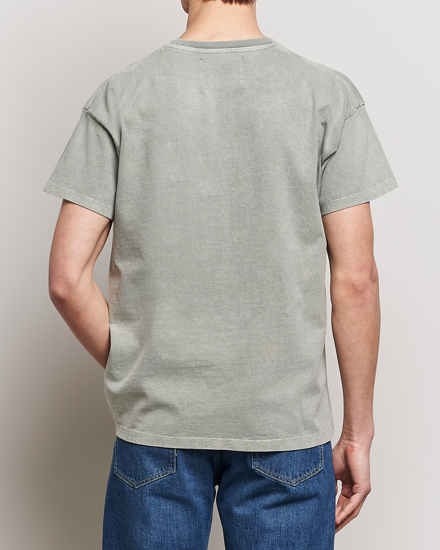 Heren | T-shirts | Jeanerica | Marcel Heavy Crew Neck T-Shirt Washed Olive Green
