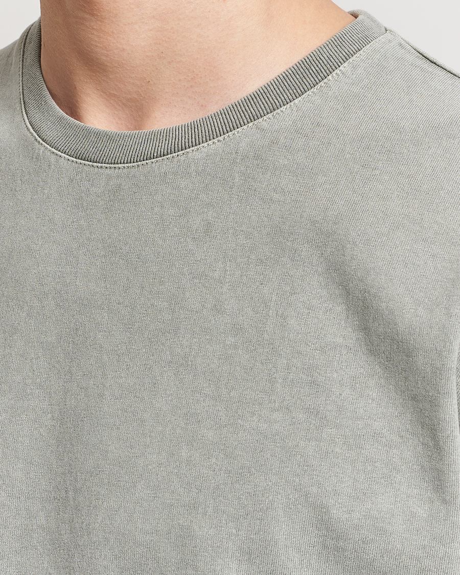 Heren | T-shirts | Jeanerica | Marcel Heavy Crew Neck T-Shirt Washed Olive Green