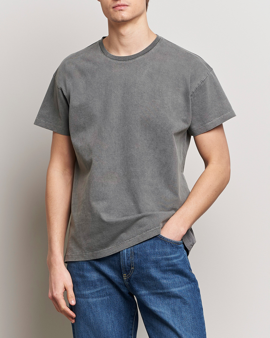 Heren | T-shirts | Jeanerica | Marcel Heavy Crew Neck T-Shirt Washed Balck