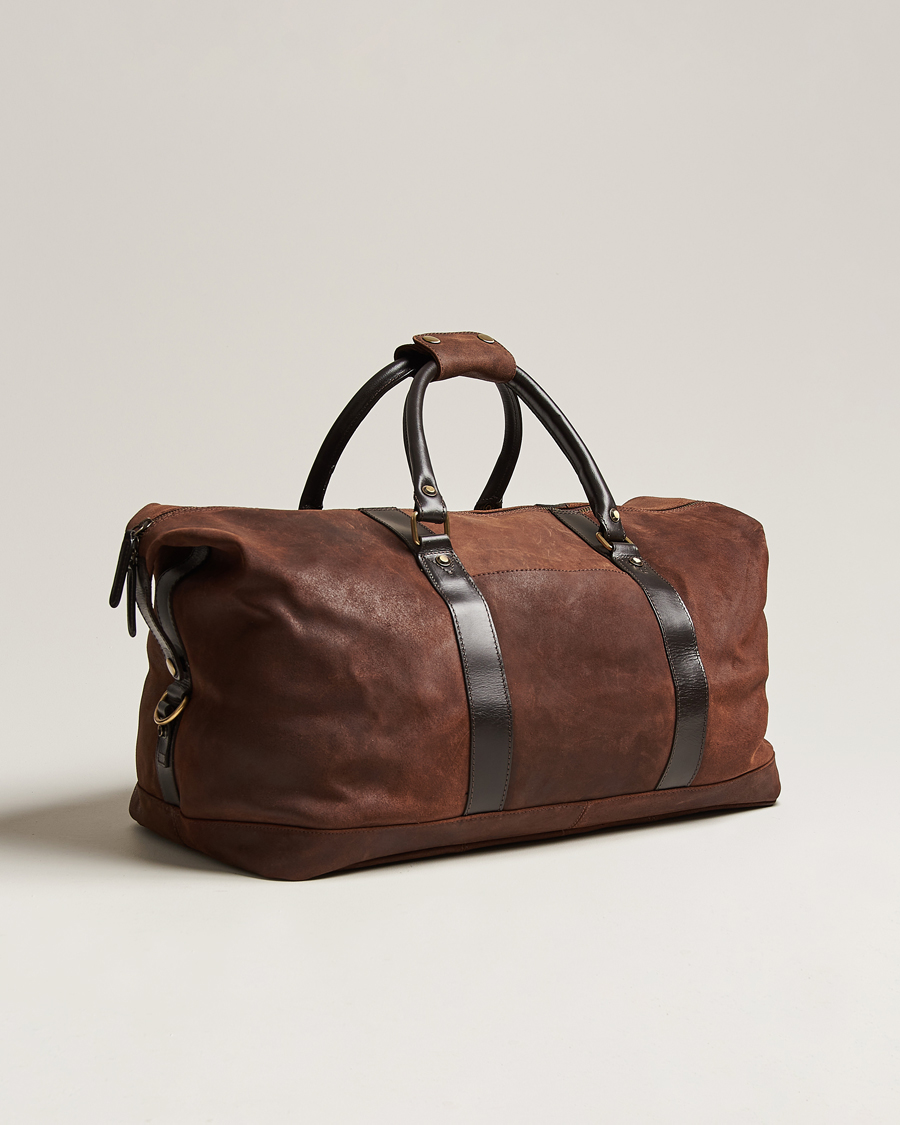 Heren | Loake 1880 Cornwall Brushed Suede Travel Bag Brown | Loake 1880 | Cornwall Brushed Suede Travel Bag Brown