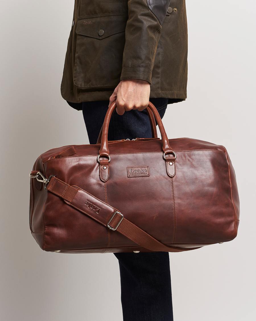 Heren | Weekendtassen | Loake 1880 | Norfolk Leather Travel Bag Cedar
