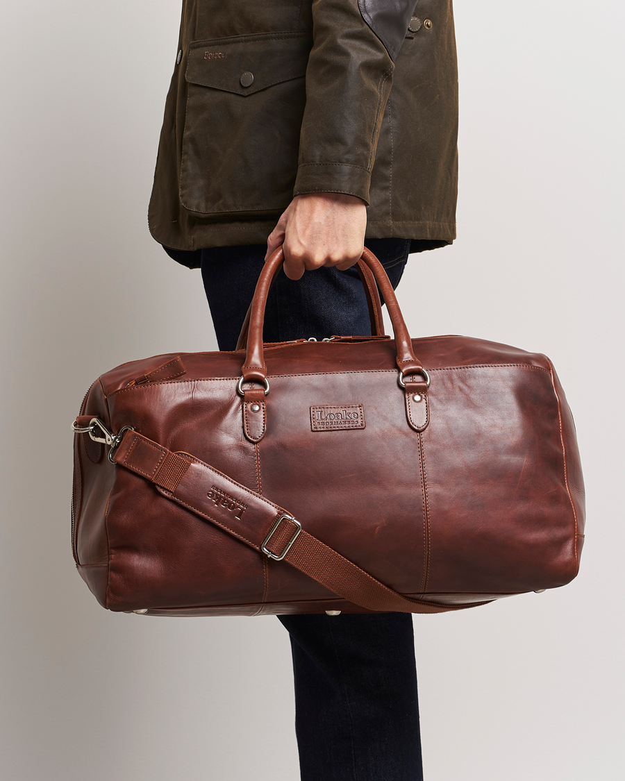Heren | Loake 1880 Norfolk Leather Travel Bag Cedar | Loake 1880 | Norfolk Leather Travel Bag Cedar