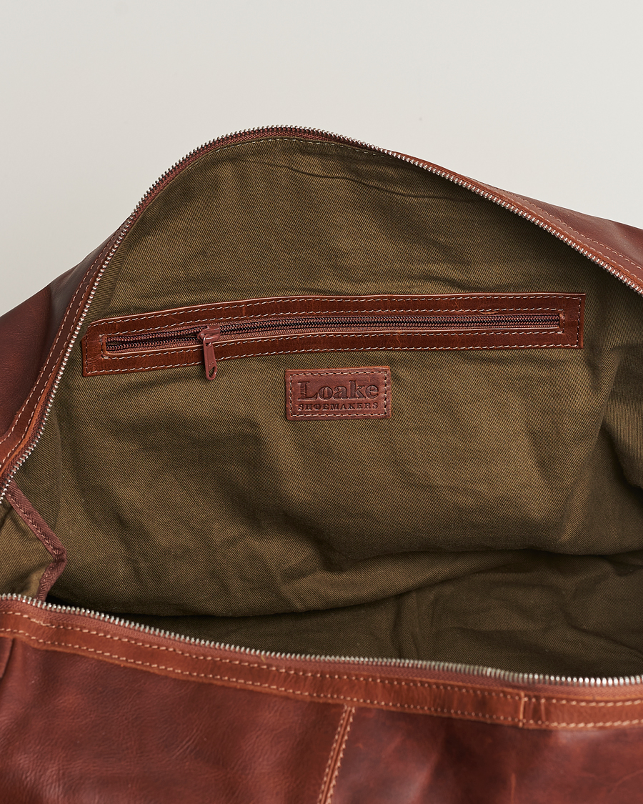 Heren | Loake 1880 Norfolk Leather Travel Bag Cedar | Loake 1880 | Norfolk Leather Travel Bag Cedar