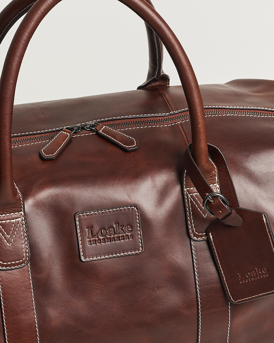 Heren | Tassen | Loake 1880 | Balmoral Veg Tanned Leather Overnight Bag Brown