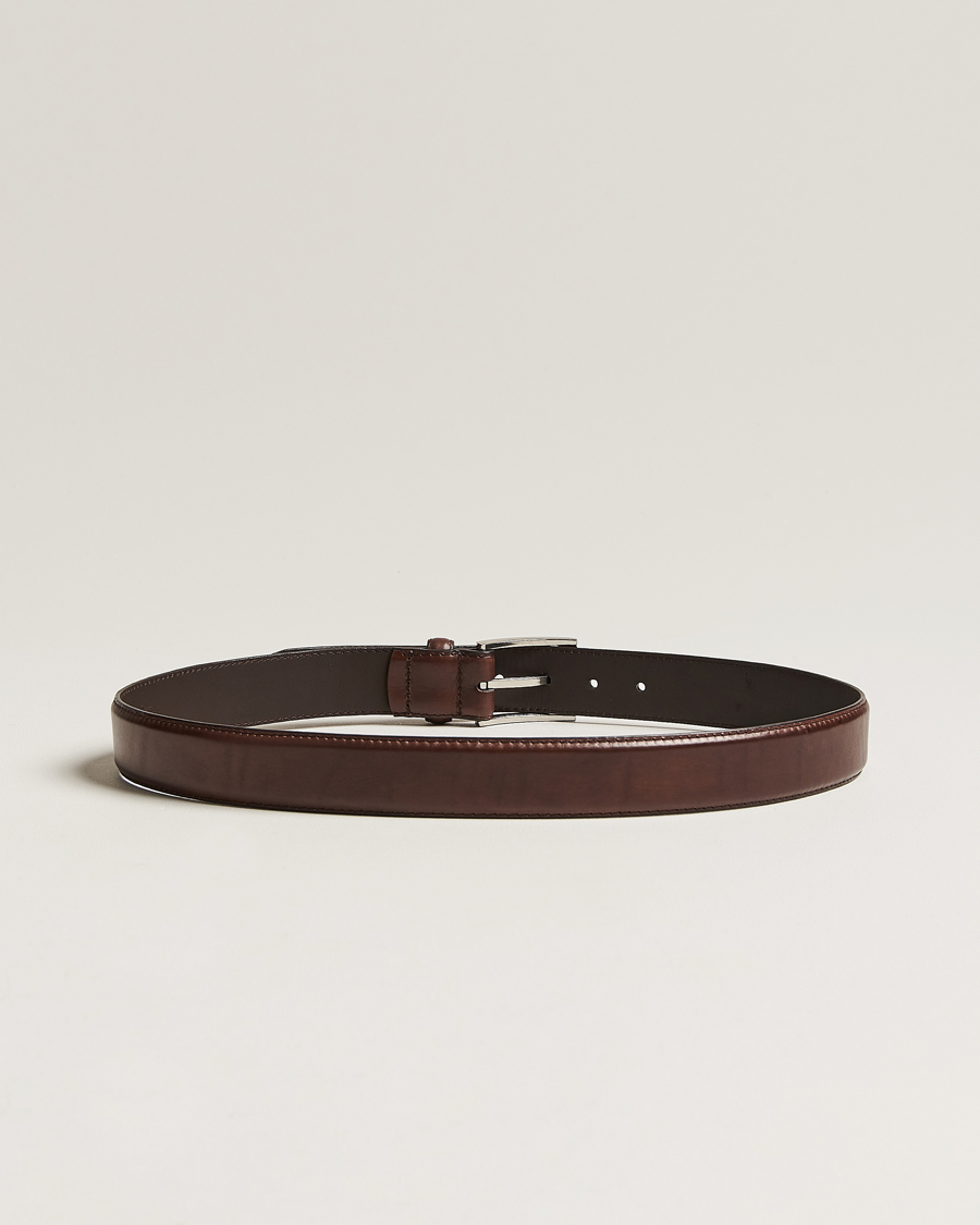 Heren | Leren riemen | Loake 1880 | Philip Leather Belt Dark Brown