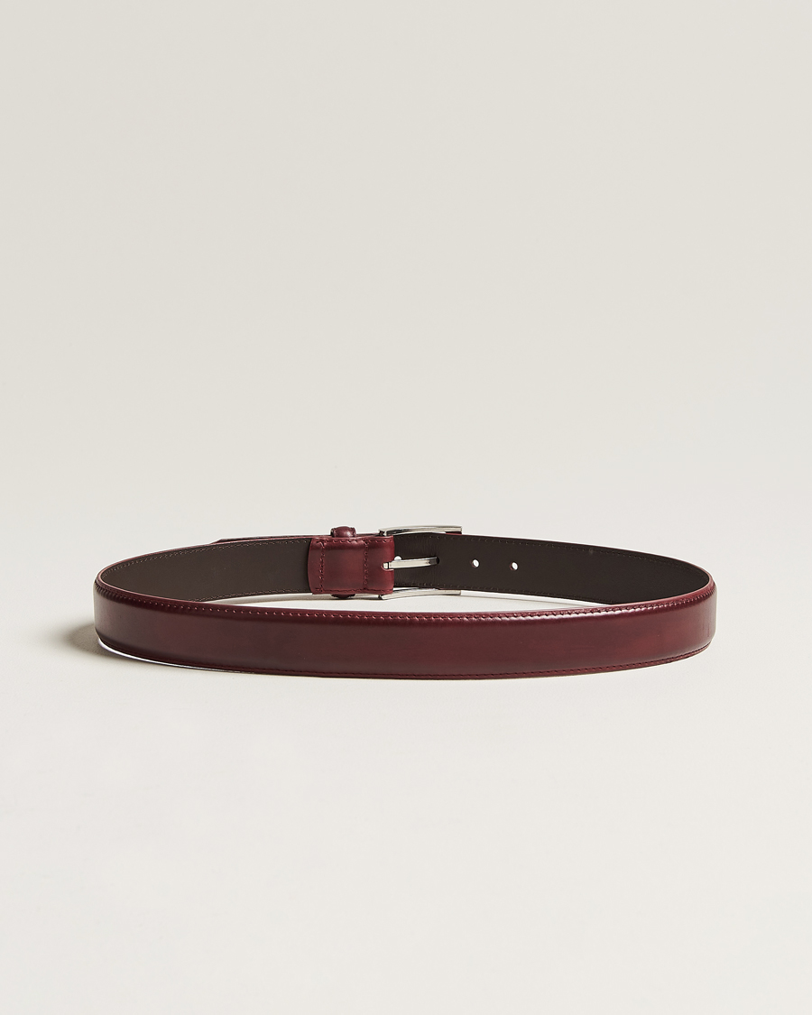 Heren | Accessoires | Loake 1880 | Philip Leather Belt Burgundy