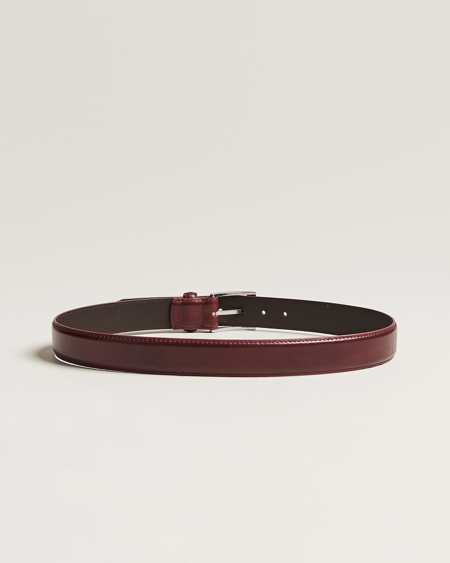 Heren | Leren riemen | Loake 1880 | Philip Leather Belt Burgundy