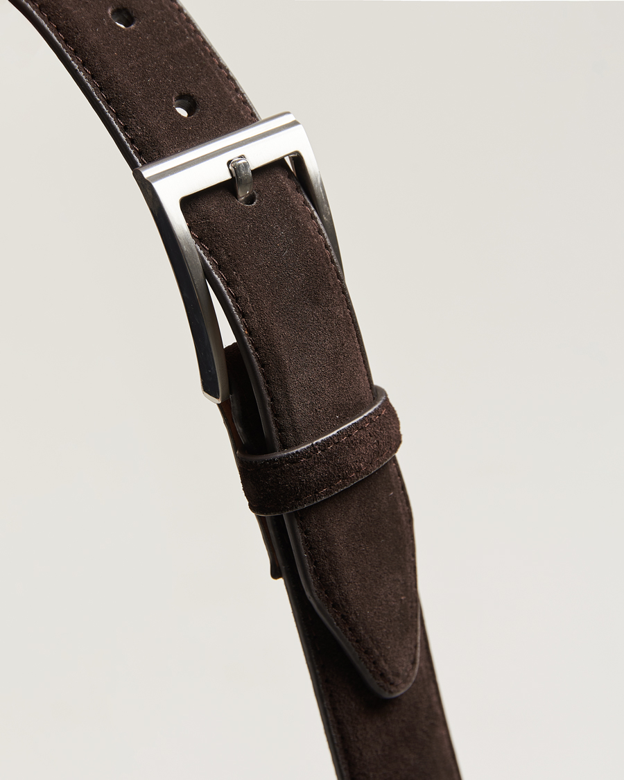 Heren | Riemen | Loake Shoemakers | William Suede Belt Dark Brown