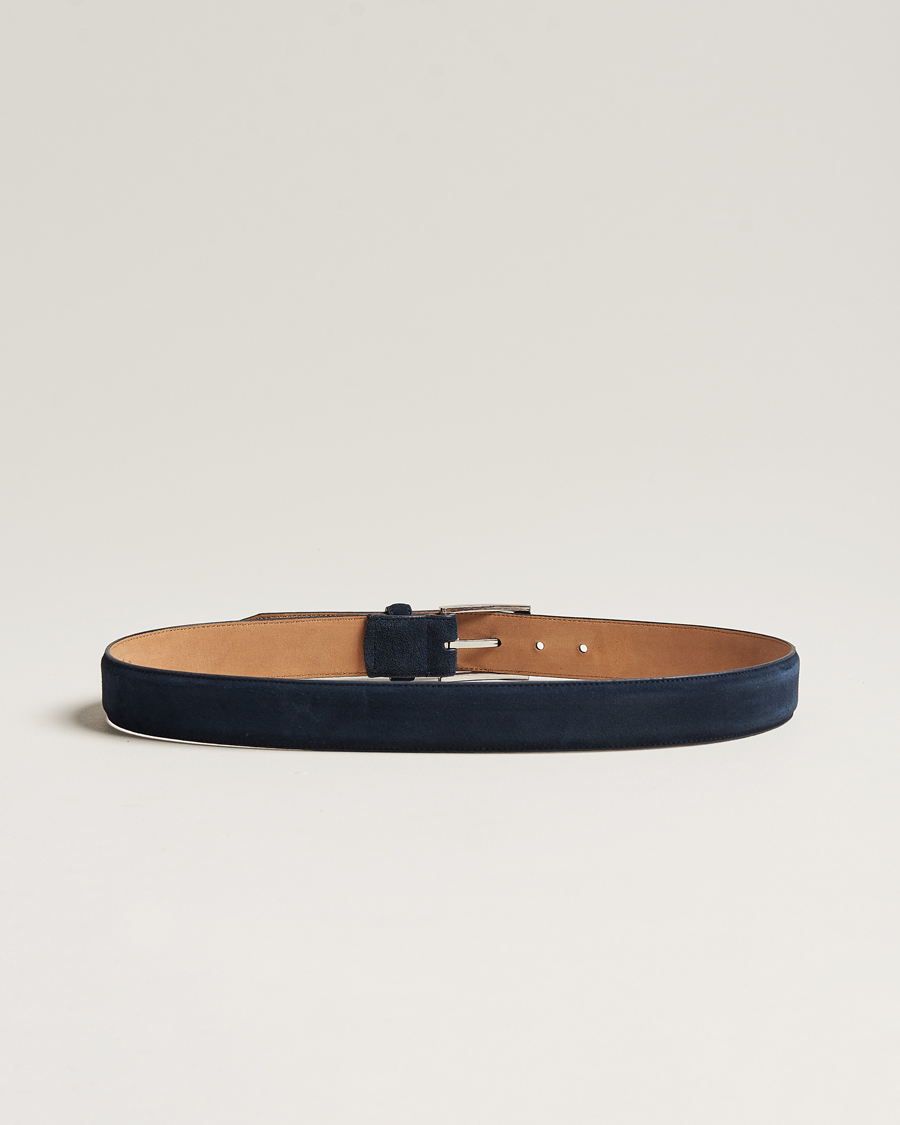 Heren | Riemen | Loake Shoemakers | William Suede Belt Navy