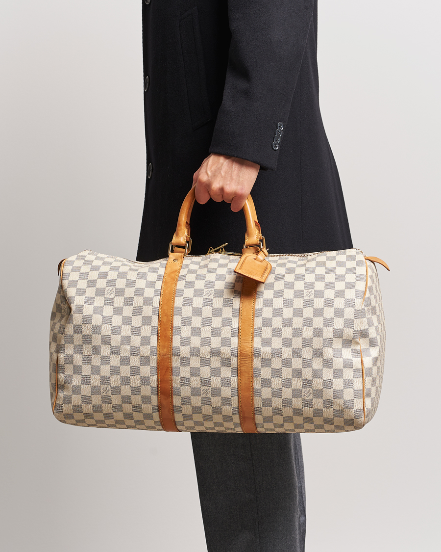 Heren |  | Louis Vuitton Pre-Owned | Keepall 50 Bag Damier Azur