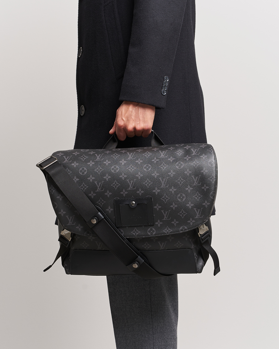 Louis Vuitton Pre Owned Messenger Voyager MM Bag Monogram Eclipse