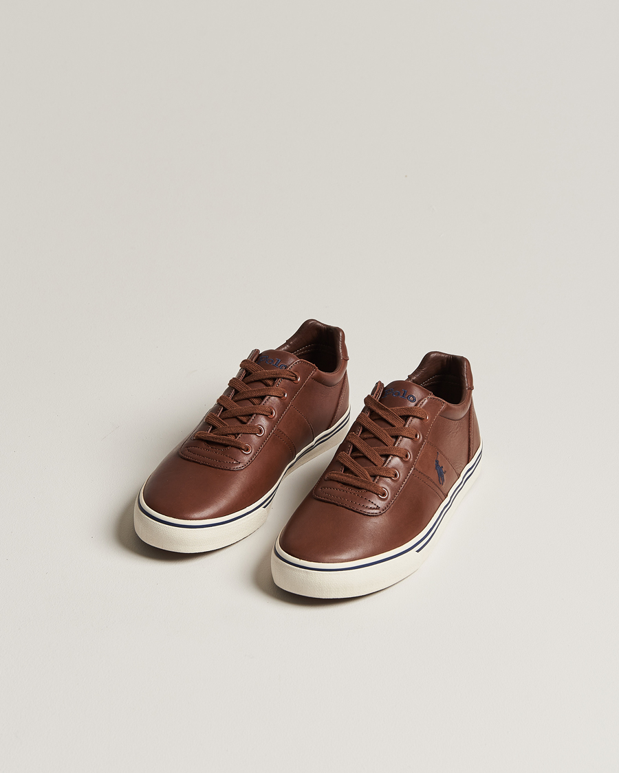 Heren |  | Polo Ralph Lauren | Hanford Leather Sneaker Tan