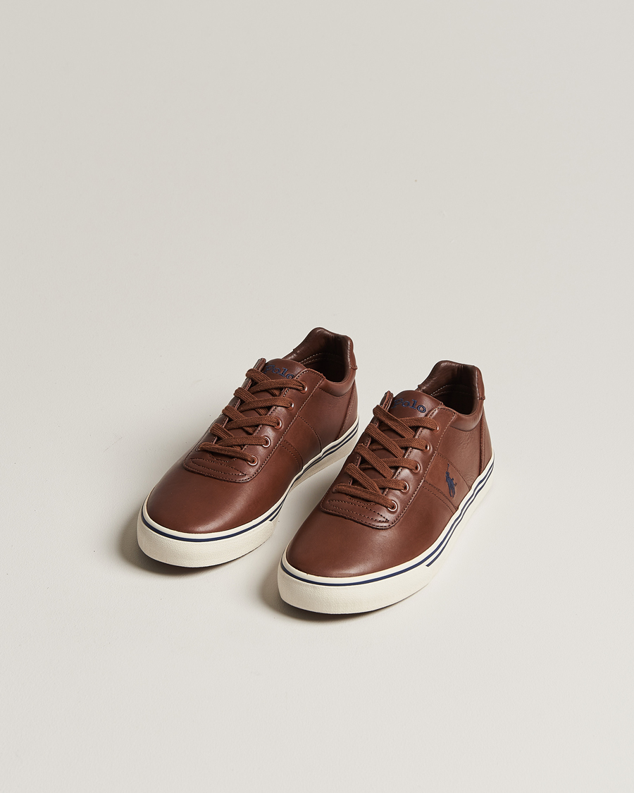 Heren | Polo Ralph Lauren Hanford Leather Sneaker Tan | Polo Ralph Lauren | Hanford Leather Sneaker Tan