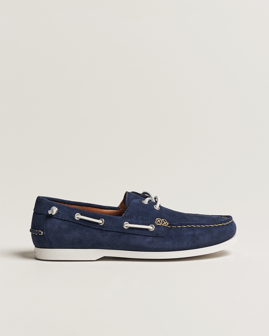 Heren | Polo Ralph Lauren Merton Suede Boat Shoe Hunter Navy | Polo Ralph Lauren | Merton Suede Boat Shoe Hunter Navy