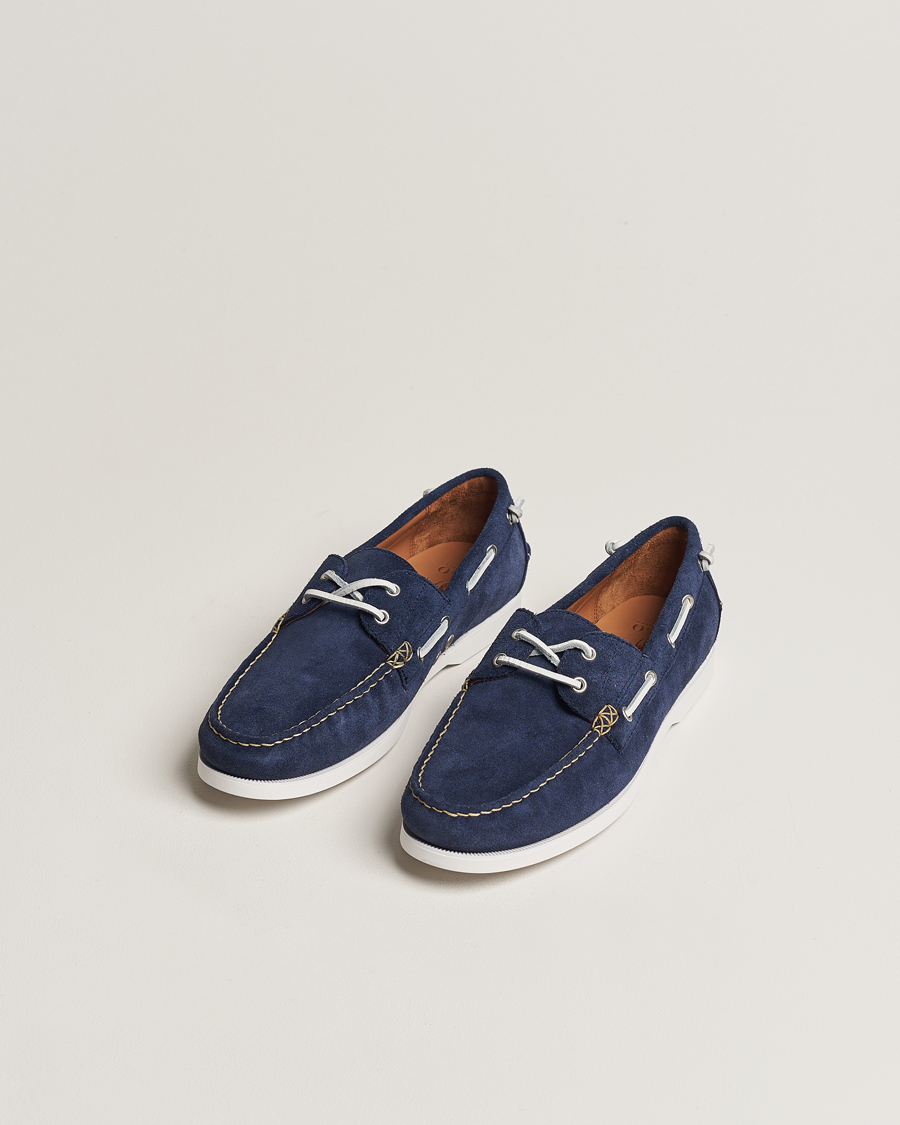 Heren | Polo Ralph Lauren Merton Suede Boat Shoe Hunter Navy | Polo Ralph Lauren | Merton Suede Boat Shoe Hunter Navy