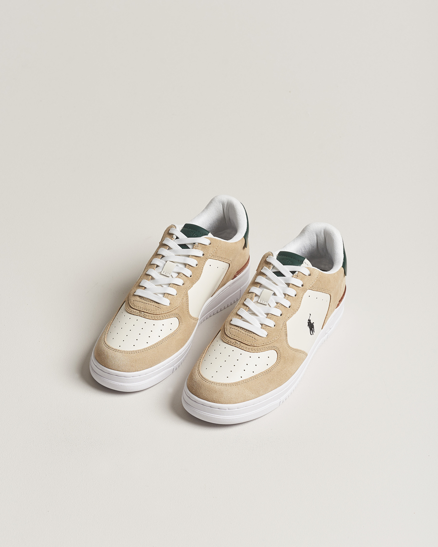 Heren | Polo Ralph Lauren Masters Court Leather/Suede Sneaker White | Polo Ralph Lauren | Masters Court Leather/Suede Sneaker White