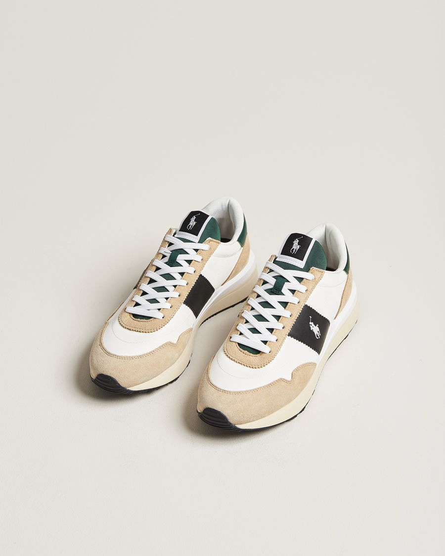 Heren | Witte sneakers | Polo Ralph Lauren | Train 89 Running Sneaker Suede/Mesh White