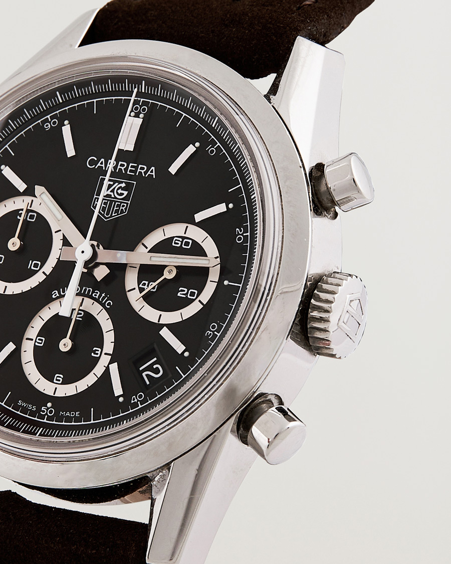 Heren | Tag Heuer Pre-Owned Carrera Calibre 17 Steel Black | Tag Heuer Pre-Owned | Carrera Calibre 17 Steel Black