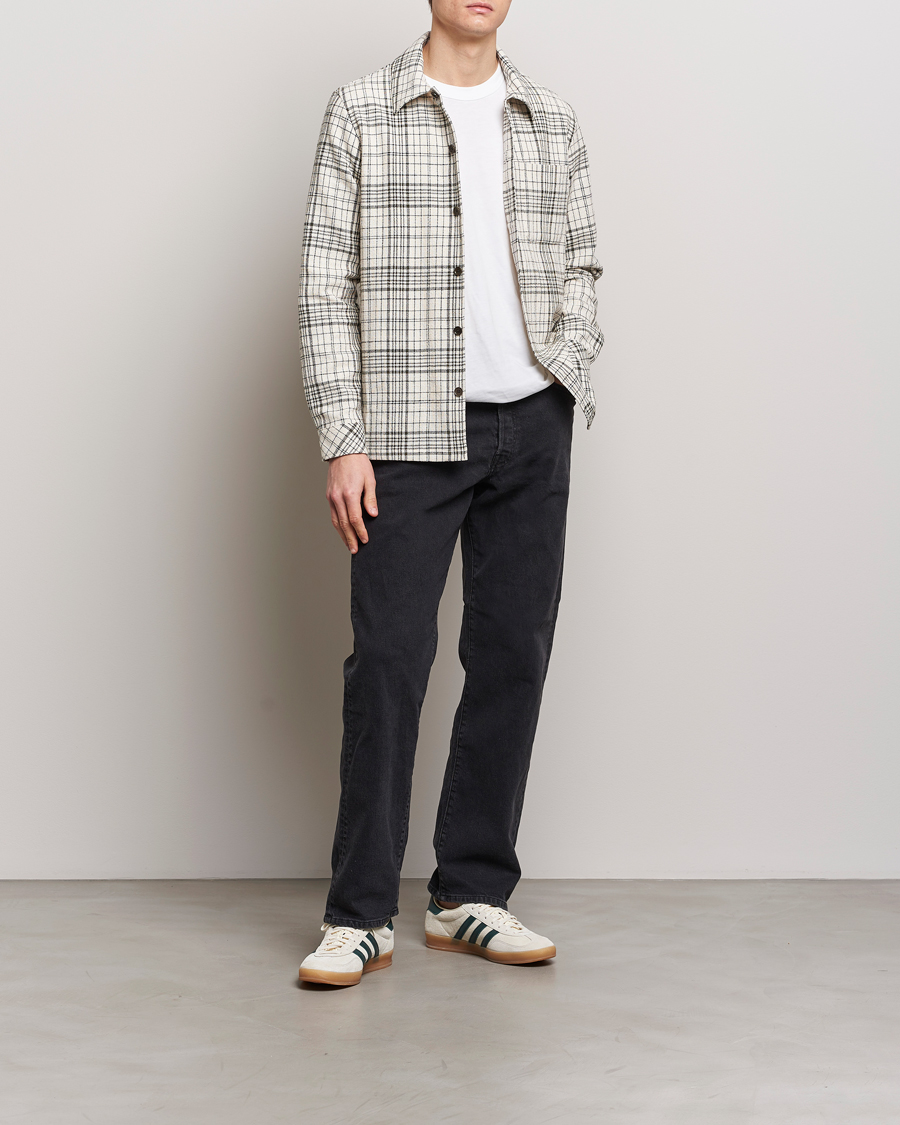 Heren | Overhemden | Samsøe Samsøe | Taka Checked Overshirt Dusty Olive/White