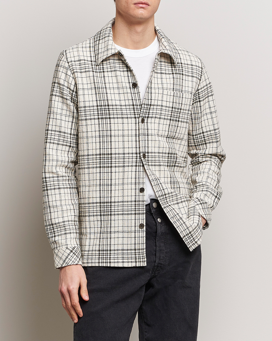 Heren | Nieuws | Samsøe Samsøe | Taka Checked Overshirt Dusty Olive/White