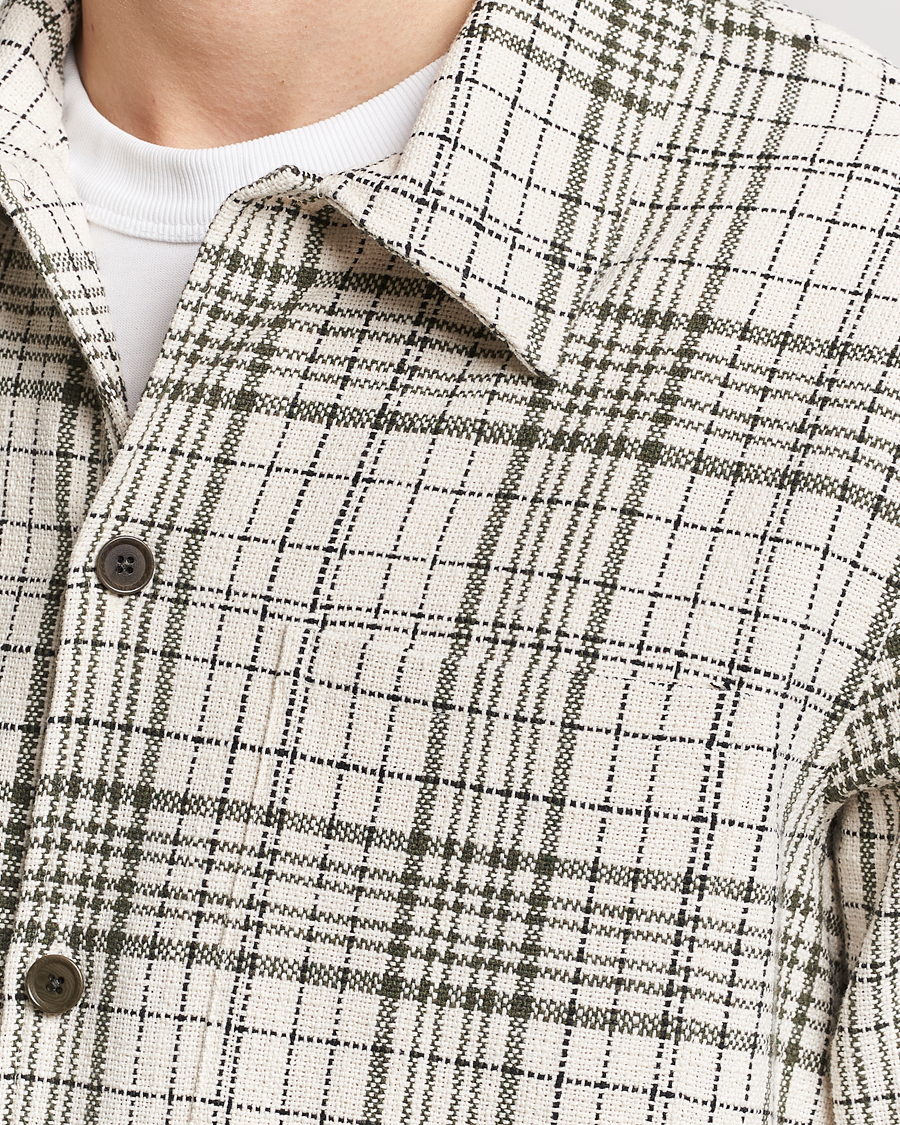 Heren | Overhemden | Samsøe Samsøe | Taka Checked Overshirt Dusty Olive/White