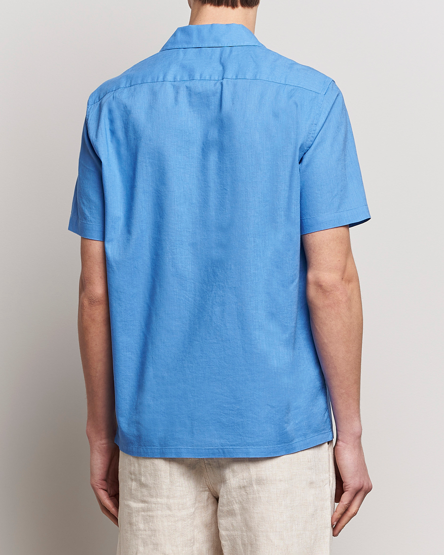 Heren | Overhemden | Samsøe Samsøe | Avan Linen/Cotton Short Sleeve Shirt Super Sonic
