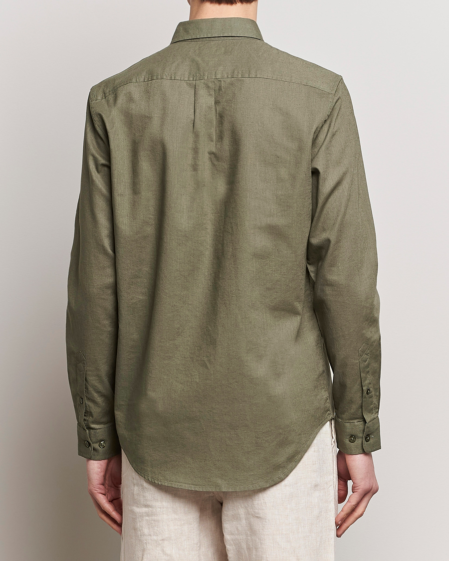 Heren | Overhemden | Samsøe Samsøe | Liam Linen/Cotton Shirt Dusty Olive