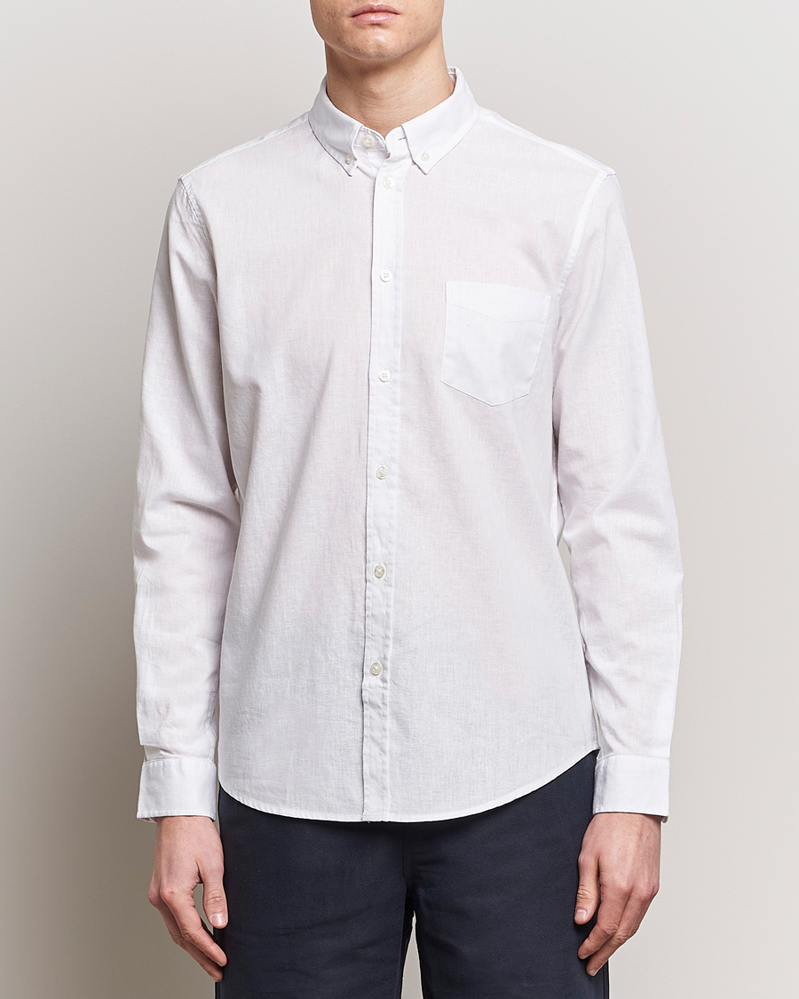 Heren | Contemporary Creators | Samsøe Samsøe | Liam Linen/Cotton Shirt White