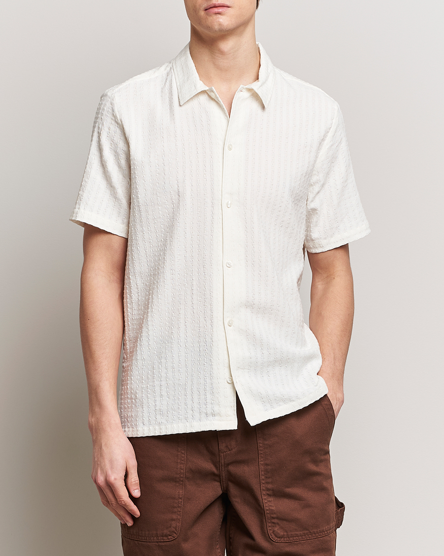 Heren | Casual | Samsøe Samsøe | Avan Structured Short Sleeve Shirt White