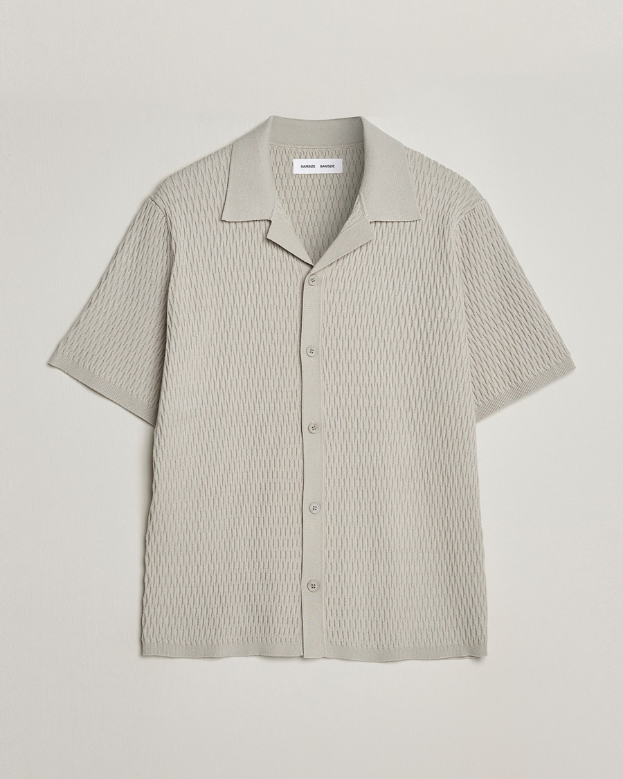 Heren | Overhemden | Samsøe Samsøe | Sagabin Resort Collar Short Sleeve Shirt Moonstruck