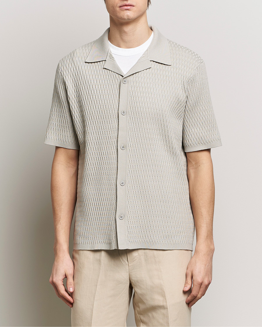 Heren | Overhemden met korte mouwen | Samsøe Samsøe | Sagabin Resort Collar Short Sleeve Shirt Moonstruck