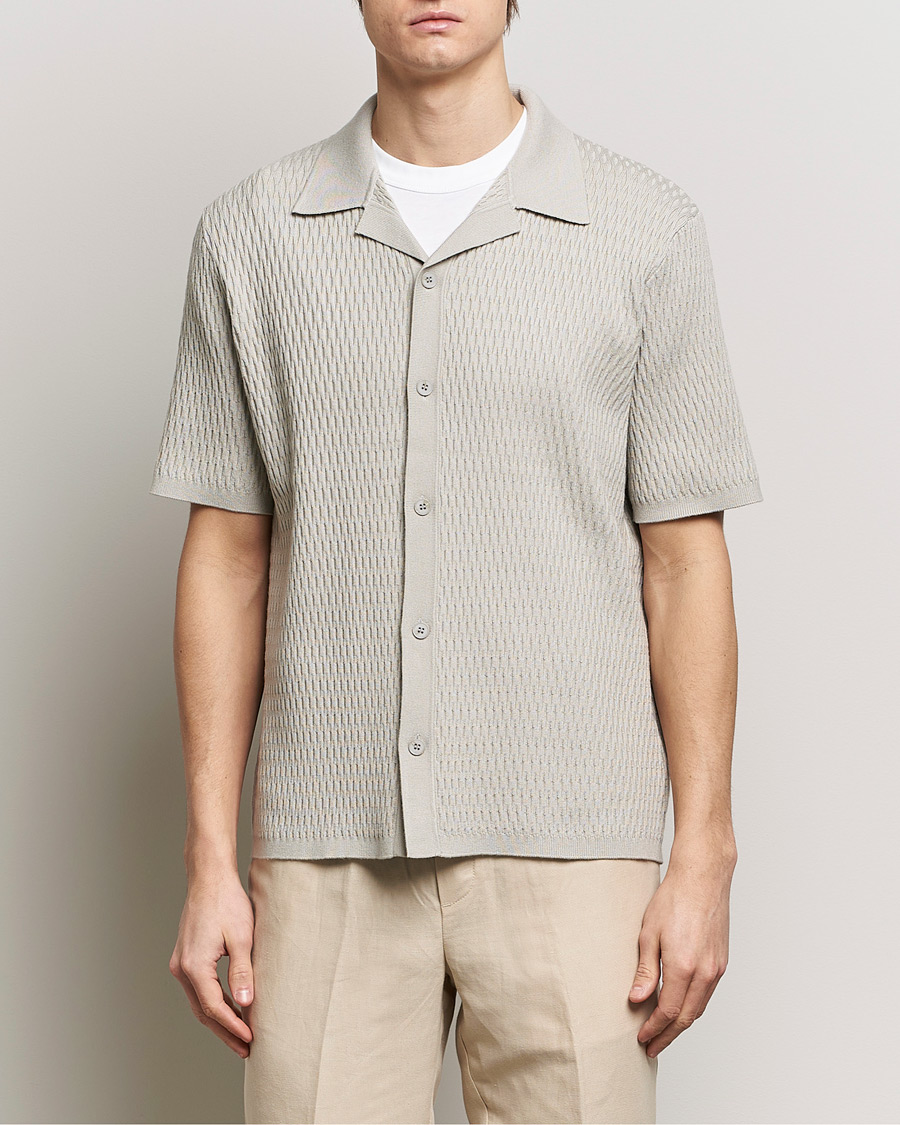 Heren |  | Samsøe Samsøe | Sagabin Resort Collar Short Sleeve Shirt Moonstruck